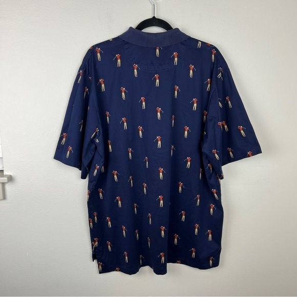 Vintage Polo Golf Polo Shirt Golfer Print - Picture 3 of 6
